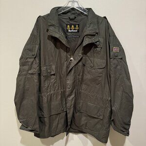 Barbour Super Lightweight Cowen Jacket T927 XL Green Rare Rain Jacket